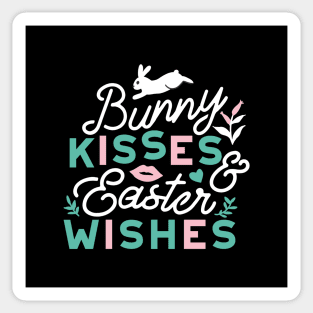 Charming Easter Typography - 'Bunny Kisses and Easter Wishes' Sticker